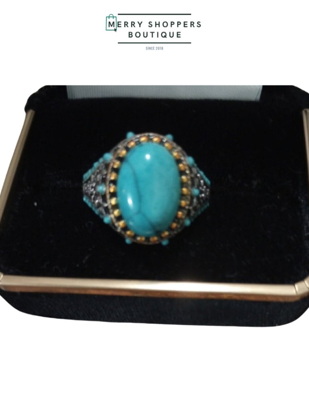 Turquoise Stone Statement Ring